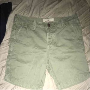 Hollister mens shorts army green